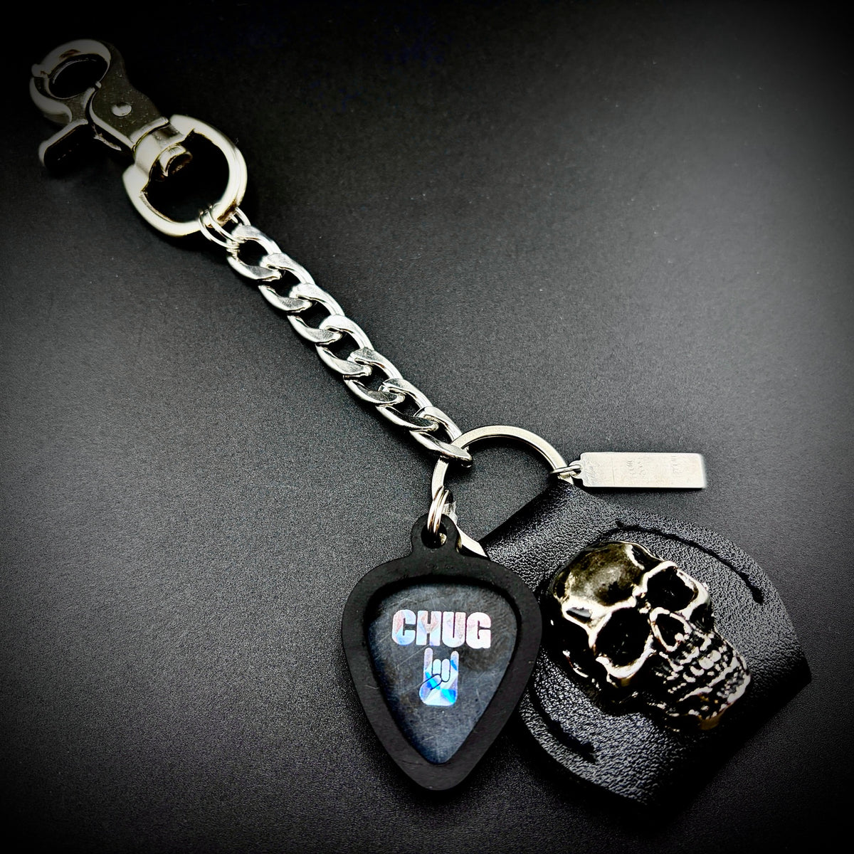 August Burns Red ABR CHUG holographic PICKCHAIN belt loop guitar pick holder
