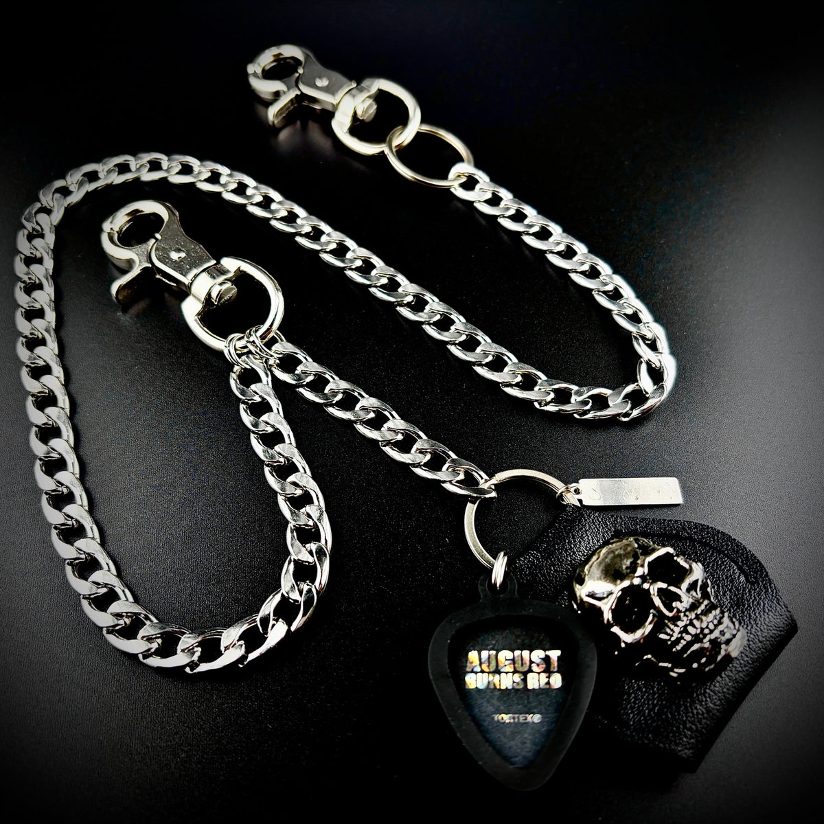 August Burns Red holographic foil PICKCHAIN wallet chain guitar pick holder reverse
