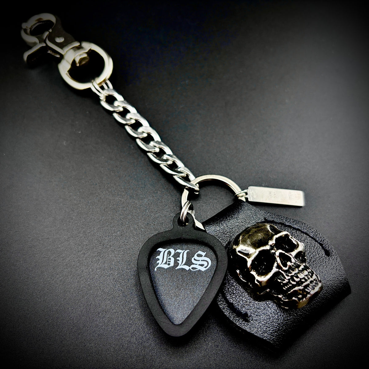 Black Label Society BLS PICKCHAIN belt loop guitar pick holder by SKULL & CHAIN