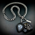 Black Label Society Doom Crew Inc. Guitar Pick Pendant Necklace by SKULL & CHAIN. For fans of Zakk Wylde.