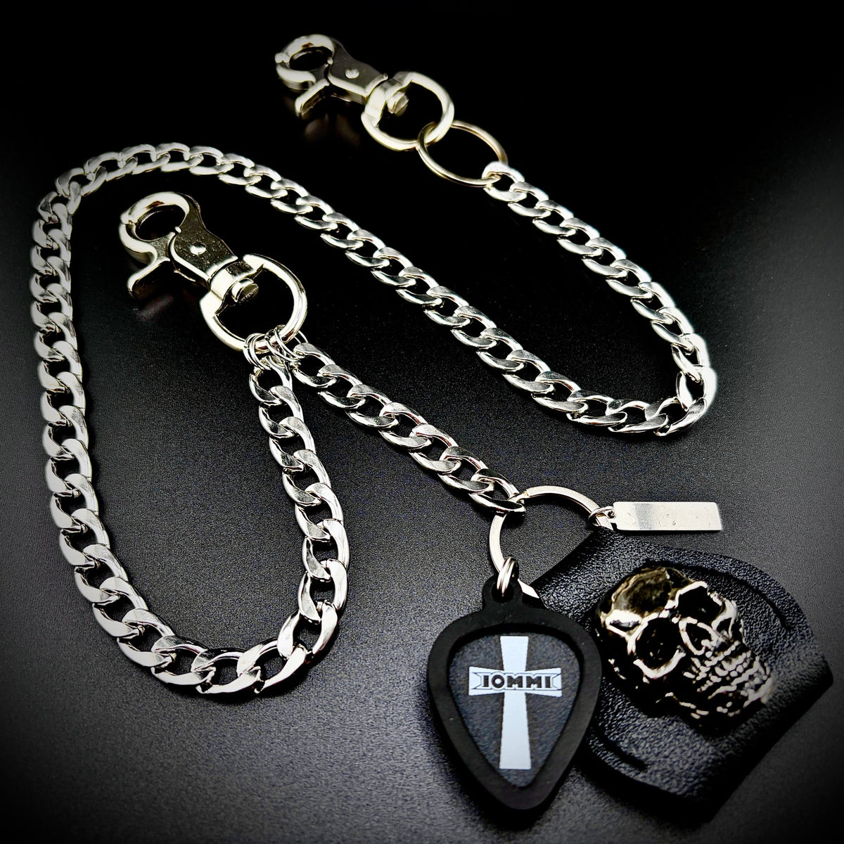 Black Sabbath Tony Iommi cross PICKCHAIN wallet chain guitar pick holder