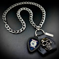 Candlemass The Door To Doom Guitar Pick Pendant Necklace by SKULL & CHAIN. For fans of Leif Edling.