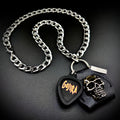 Gojira Yellow Red Logo Guitar Pick Pendant Necklace by SKULL & CHAIN. For fans of Joe Duplantier.