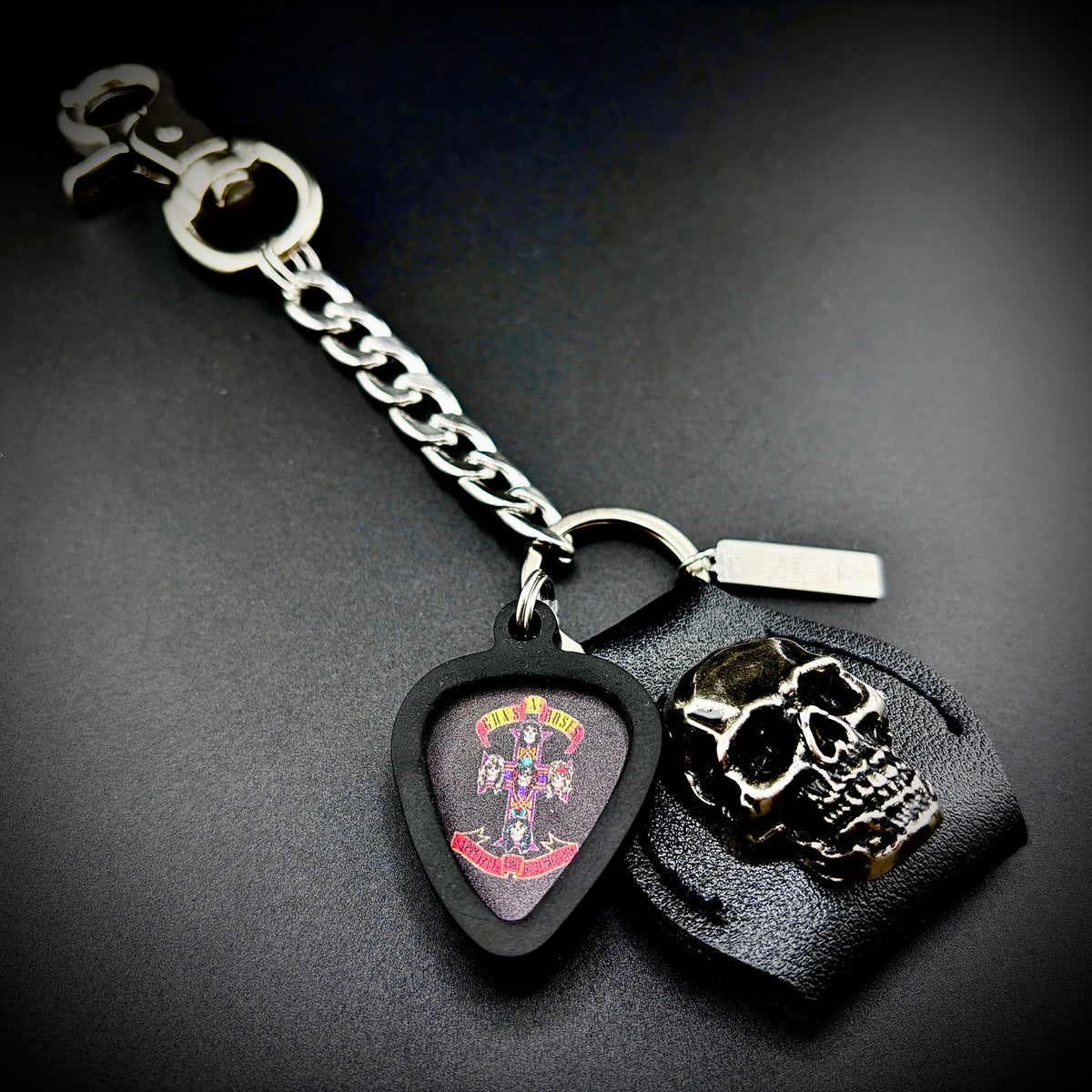 Guns N' Roses Appetite for Destruction PICKCHAIN belt loop guitar pick holder by SKULL & CHAIN