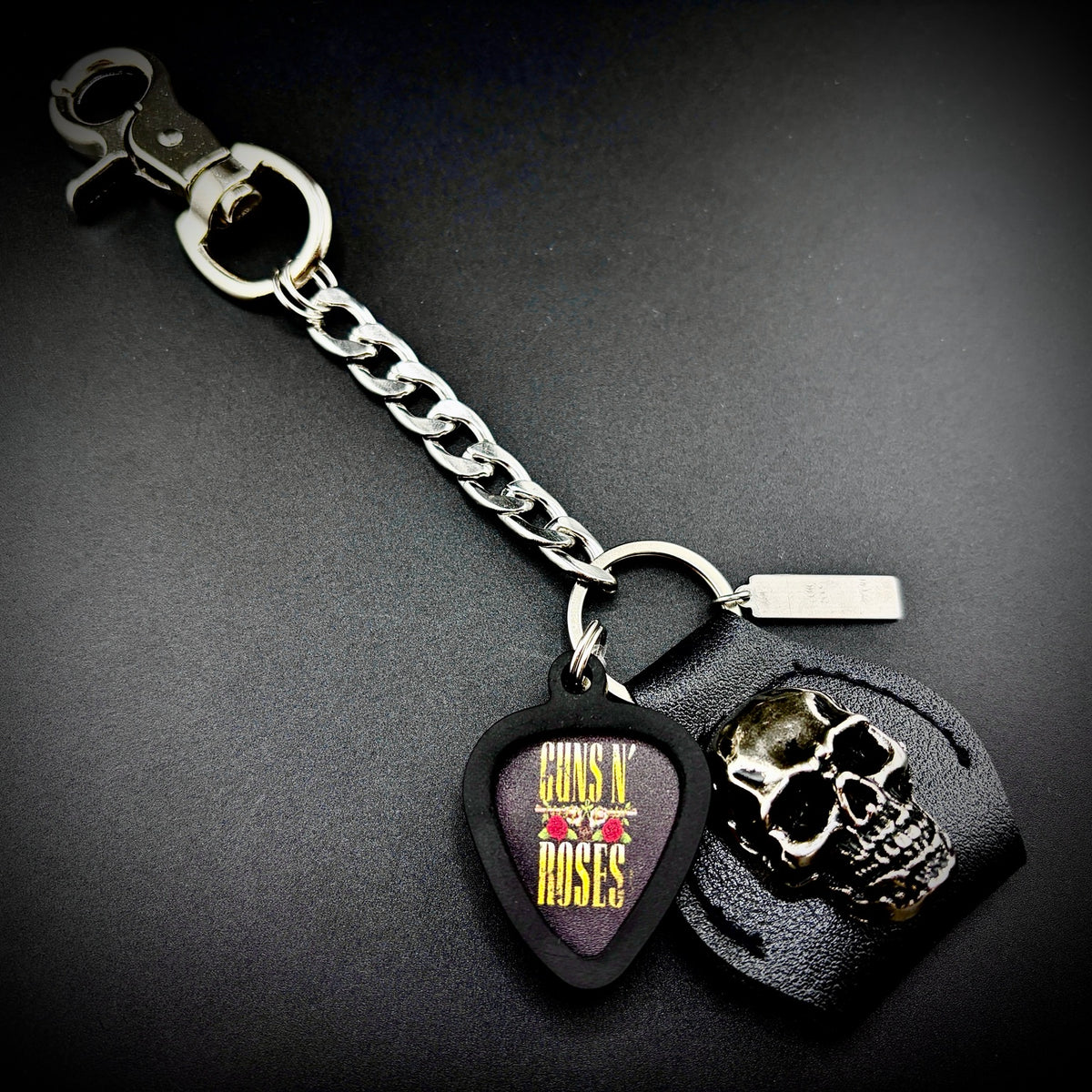 Guns N' Roses bullet logo PICKCHAIN belt loop guitar pick holder