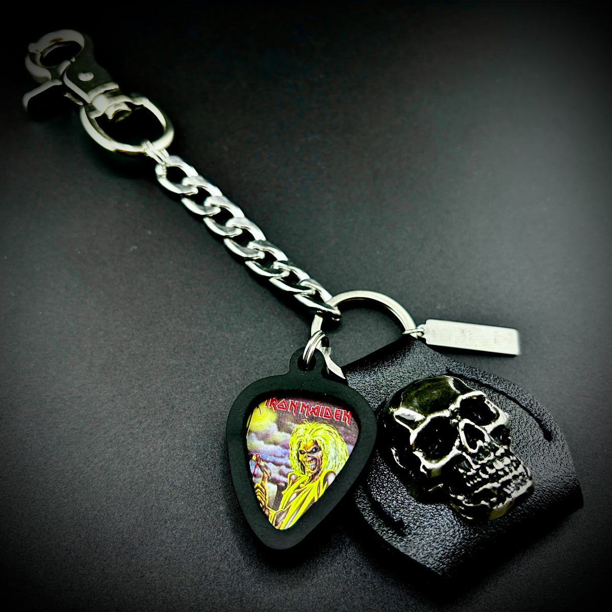 Iron Maiden Killers PICKCHAIN belt loop guitar pick holder by SKULL & CHAIN