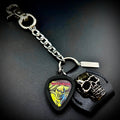 Iron Maiden Piece of Mind Eddie PICKCHAIN belt loop guitar pick holder by SKULL & CHAIN