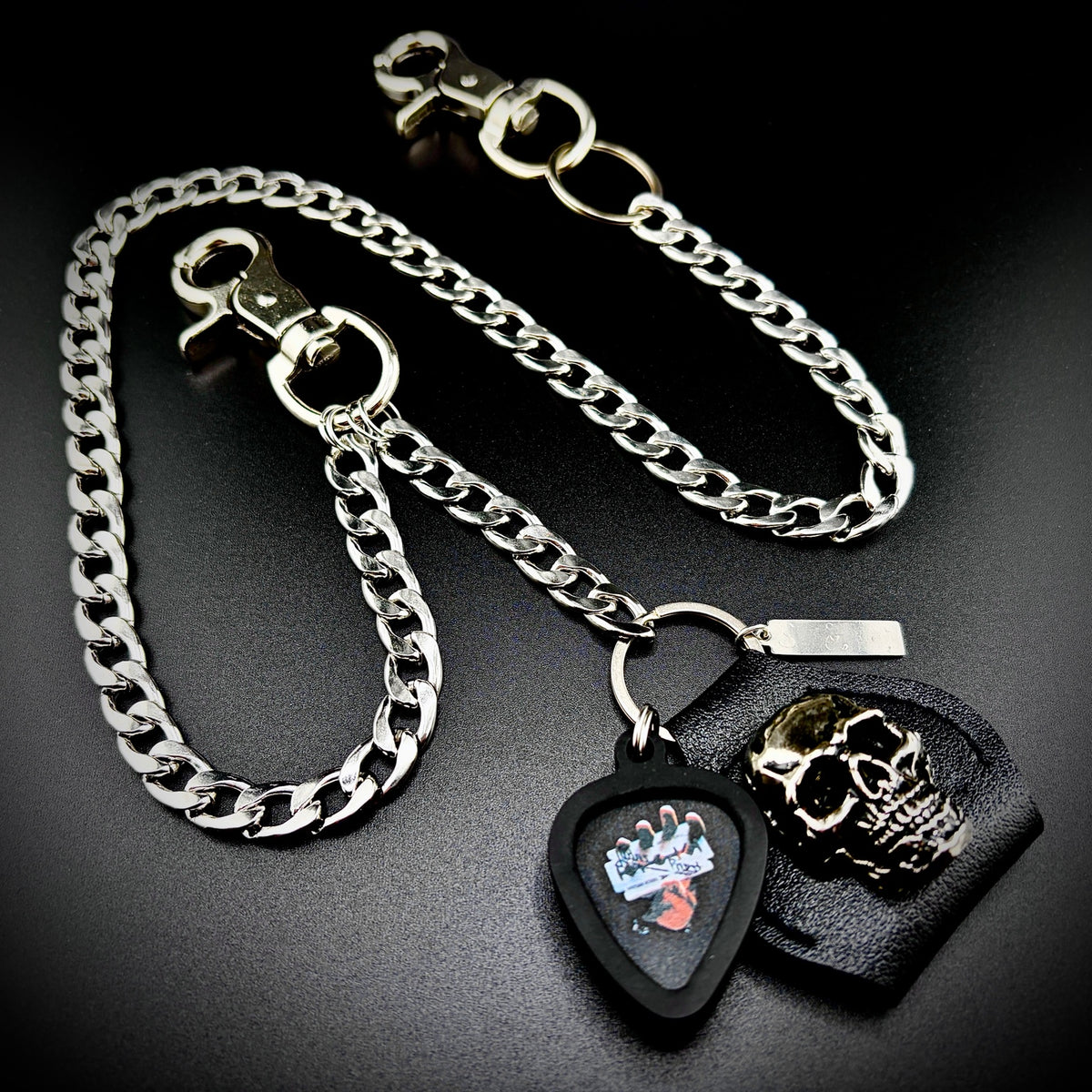 Judas Priest Razors Edge PICKCHAIN wallet chain guitar pick holder