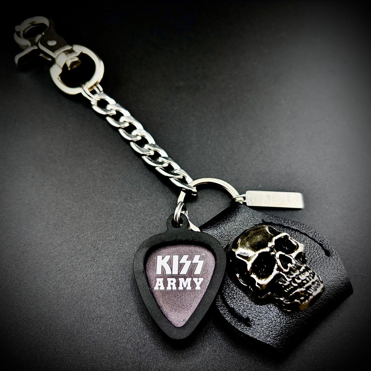 KISS Army PICKCHAIN belt loop guitar pick holder by SKULL & CHAIN
