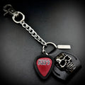 KISS black red logo PICKCHAIN belt loop guitar pick holder by SKULL & CHAIN