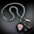 Lamb Of God Wrath Guitar Pick Pendant Necklace by SKULL & CHAIN. For fans of Randy Blythe and Mark Morton.