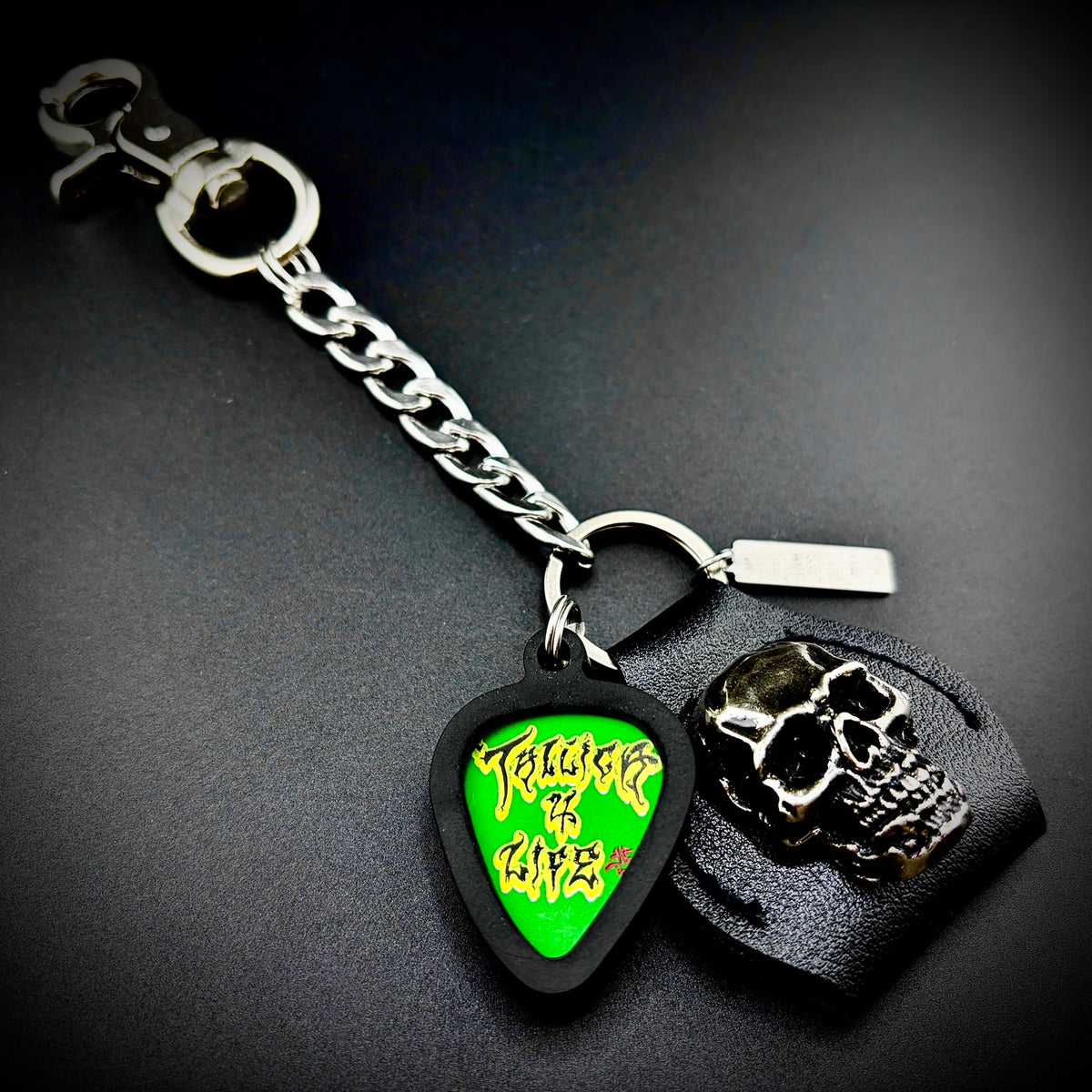 Metallica Tallica 4 Life PICKCHAIN belt loop guitar pick holder by SKULL & CHAIN