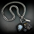 Motörhead Snaggletooth War-Pig Guitar Pick Pendant Necklace by SKULL & CHAIN. For fans of Lemmy Kilmister.
