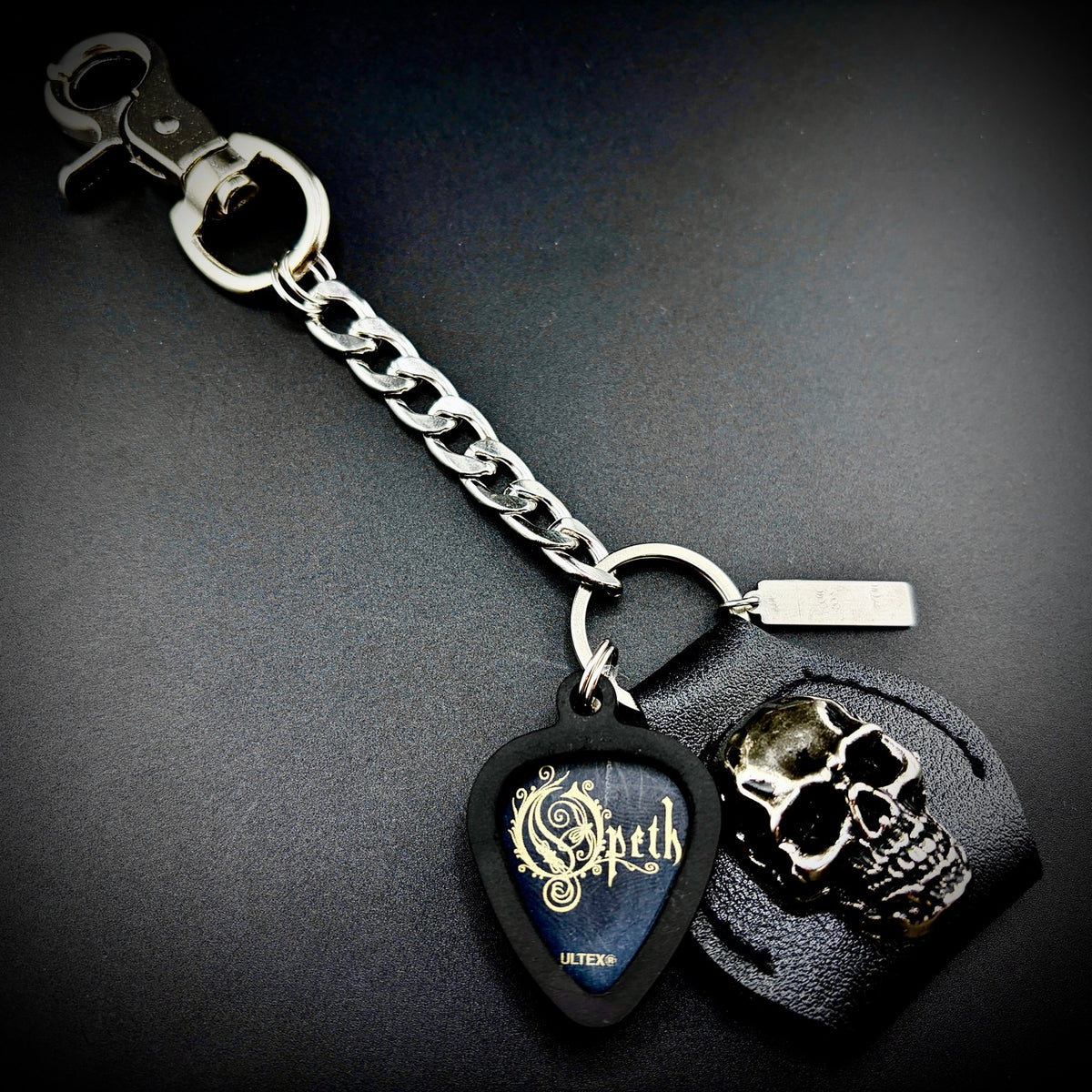Opeth Mikael Akerfeldt PICKCHAIN belt loop guitar pick holder