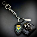 Ozzy Osbourne Bat Skull PICKCHAIN belt loop guitar pick holder by SKULL & CHAIN