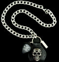 GUNS N' ROSES SLASH SKULL & CROSSBONES TOUR GUITAR PICK PENDANT NECKLACE