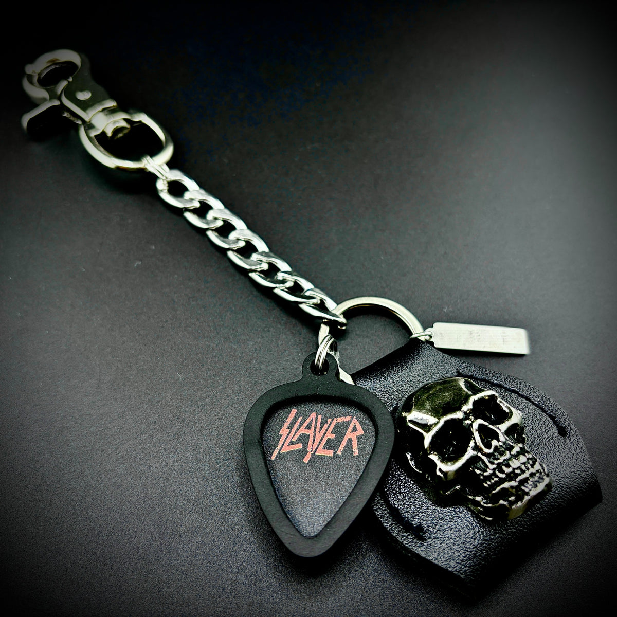 Slayer PICKCHAIN belt loop guitar pick holder by SKULL & CHAIN