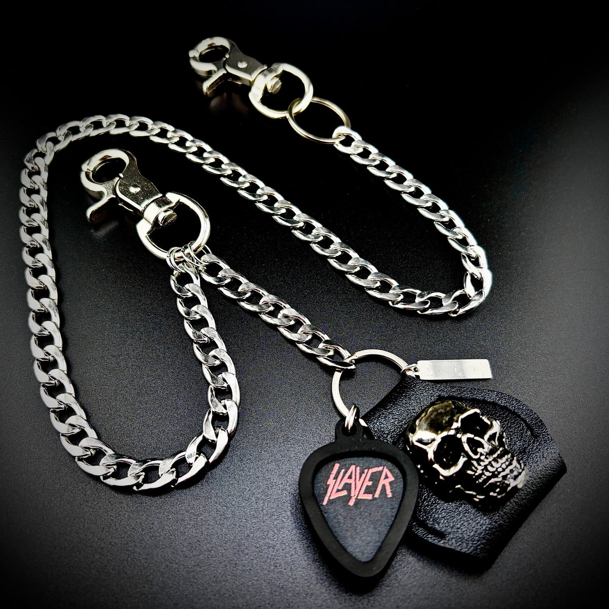 Slayer logo PICKCHAIN wallet chain guitar pick holder