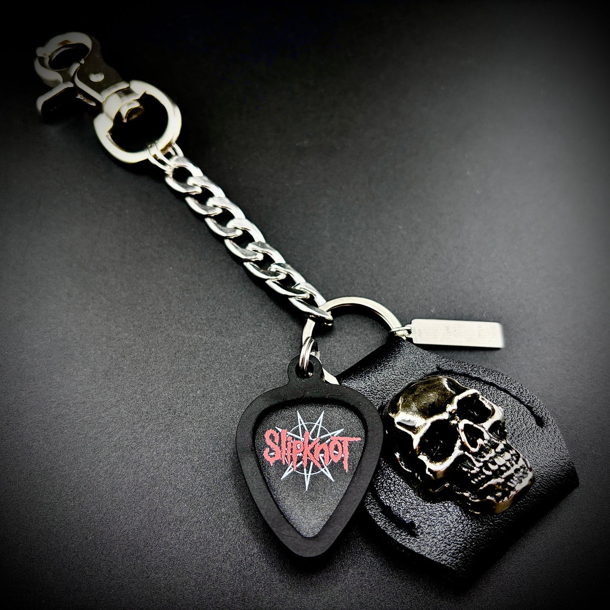Slipknot Nonagram PICKCHAIN belt loop guitar pick holder by SKULL & CHAIN