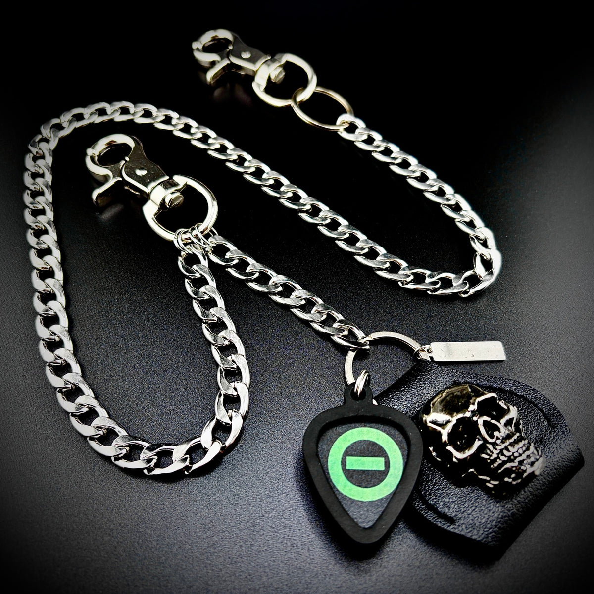 Type O Negative green logo PICKCHAIN wallet chain guitar pick holder