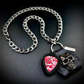Eddie Van Halen Evh 5150 Frankenstrat Guitar Pick Pendant Necklace by SKULL & CHAIN. For fans of Eddie Van Halen.