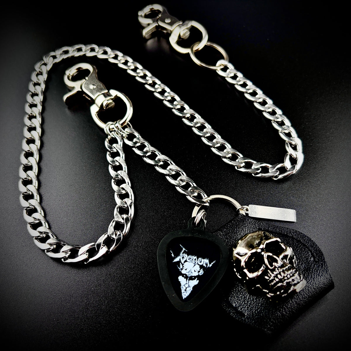 Venom Black Metal PICKCHAIN wallet chain guitar pick holder